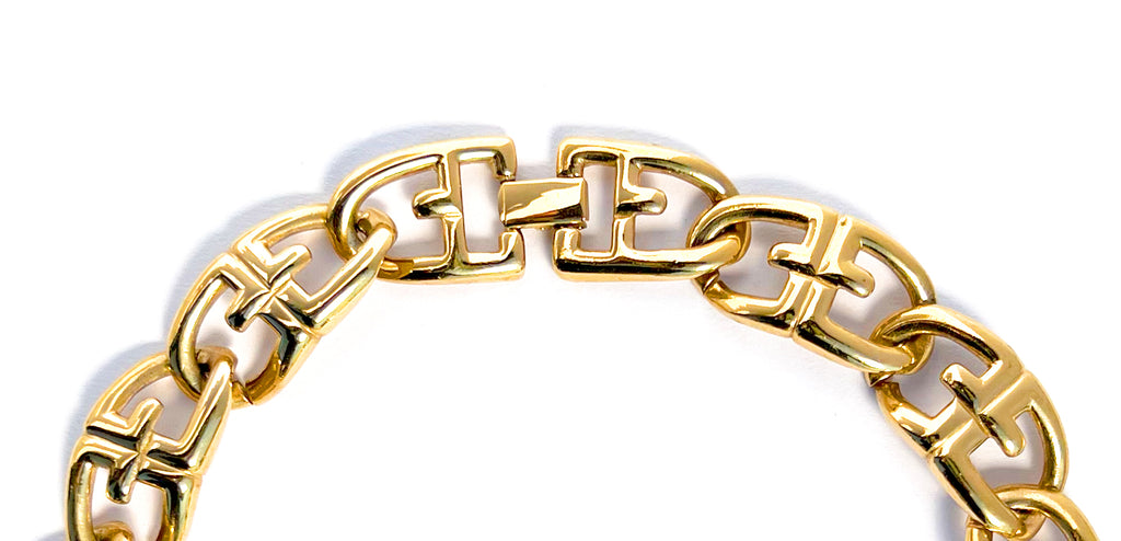 Vintage Givenchy Logo Link Necklace, 1990s