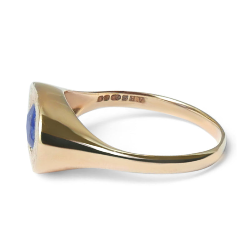 Oval Sapphire Signet Ring