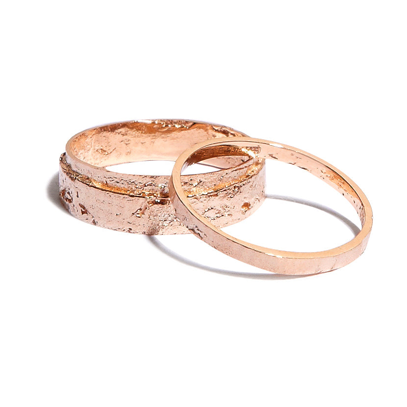 Women's Slim Paper Ring in 18k Rose Gold