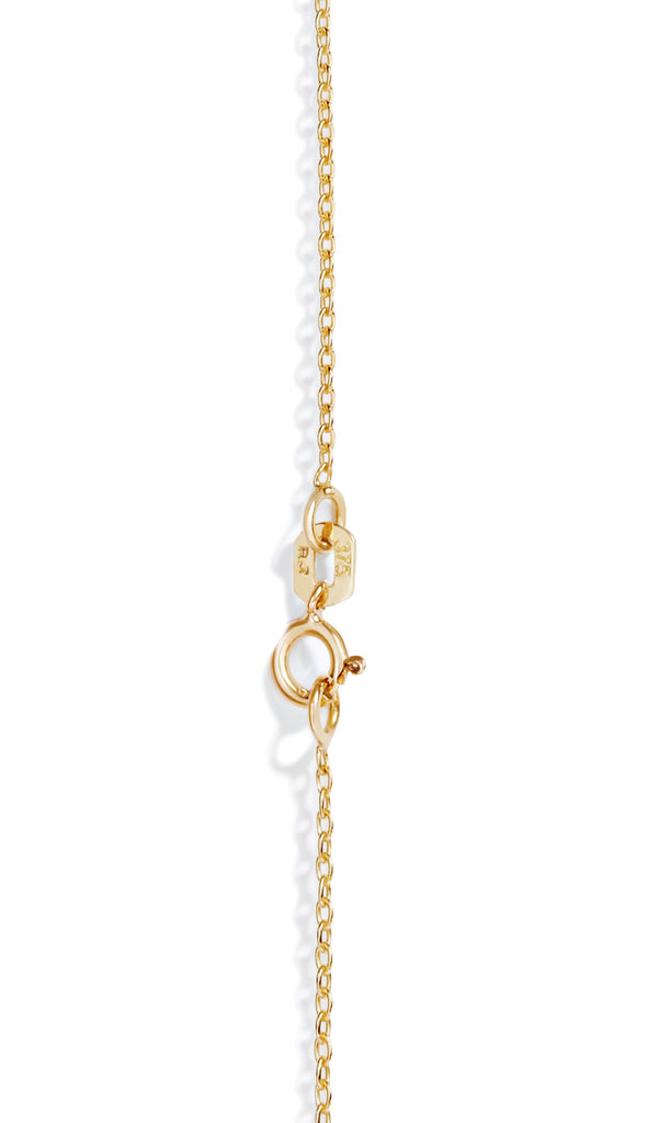 Grey Diamond Drop Necklace in Yellow Gold